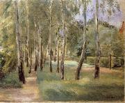 The Birch-Lined Avenue in the Wannsee Garden Facing West